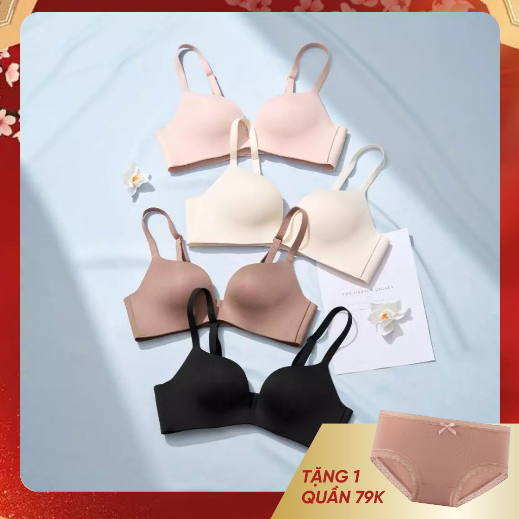 Áo lót không gọng Pazzini WUA001 chất liệu su đúc mềm mịn,đệm vừa, không đường may mặc hàng ngày