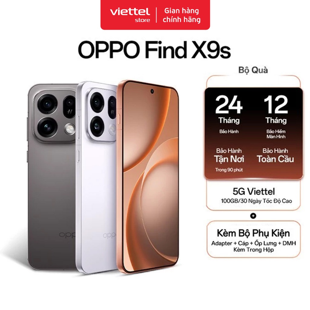 Điện thoại OPPO FIND X9s 12GB + 256GB | Pin Lớn 7025 mAh | Màn hình 6.59" | Dimensity 9500s 5G 8nhân | BigBuy360 - bigbuy360.vn