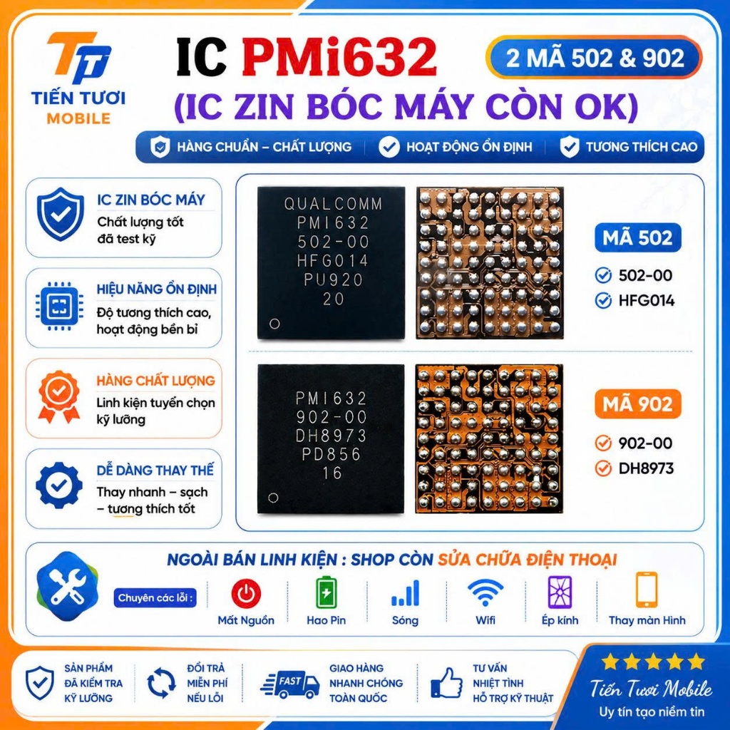 PMI632 ic nguon,ic cũ bóc máy còn ok