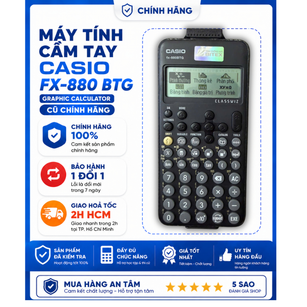 [Chính hãng] Máy tính cầm tay  casio fx 880 cũ đã qua sử dụng