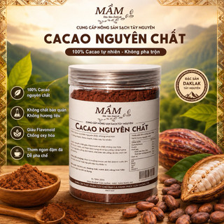 Bột Cacao Nguyên Chất Đắk Lắk Bột Pha Cacao Tự Nhiên Nhà Làm Lon 250g