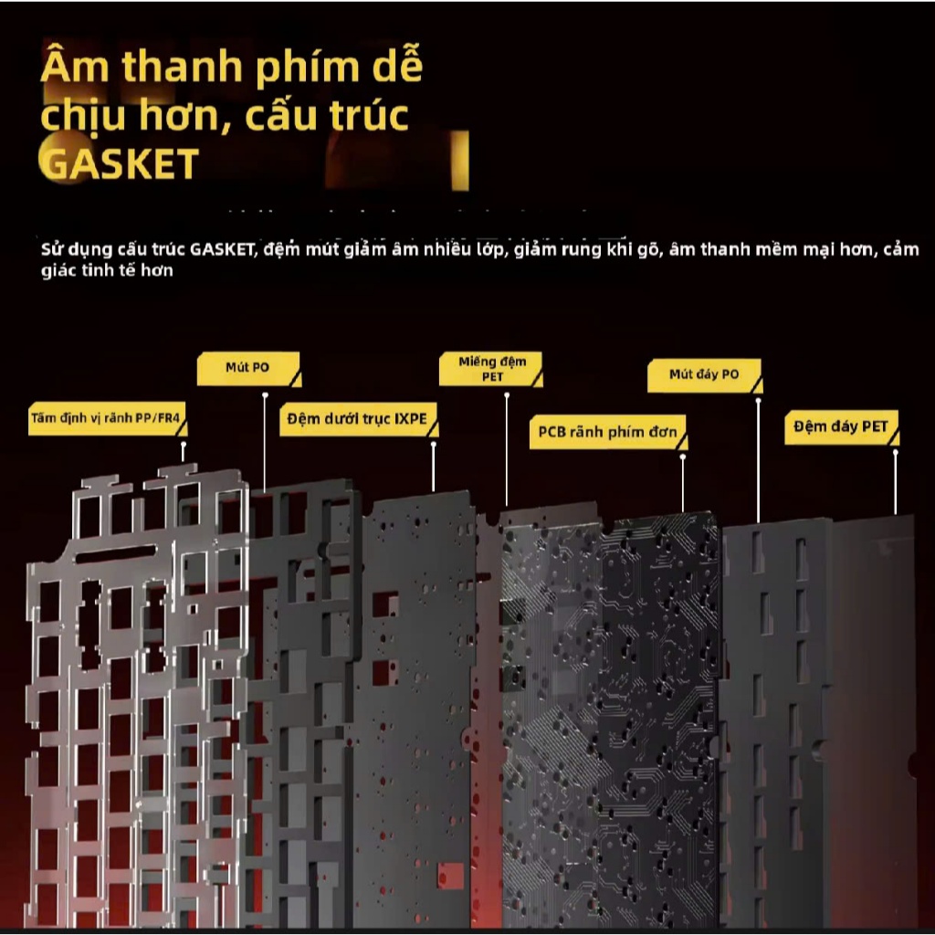 BÀN PHÍM CƠ - LEOBOG Hi75C Pro/Kit Hi75C Pro Gaming Keyboard 3 Mode RGB Custom Keyboard Cao Cấp | BigBuy360 - bigbuy360.vn