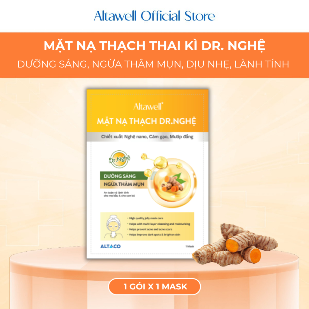 [QUÀ TẶNG KHÔNG BÁN] Mặt Nạ Thạch Thai Kì Dr. Nghệ Altawell
