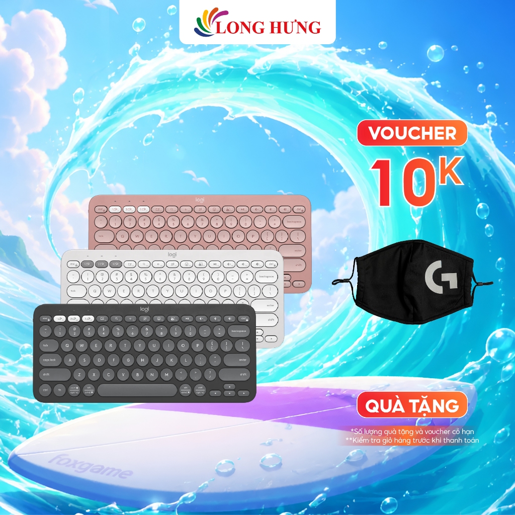 Bàn phím không dây Logitech Pebble Key 2 K380S - Hàng chính hãng