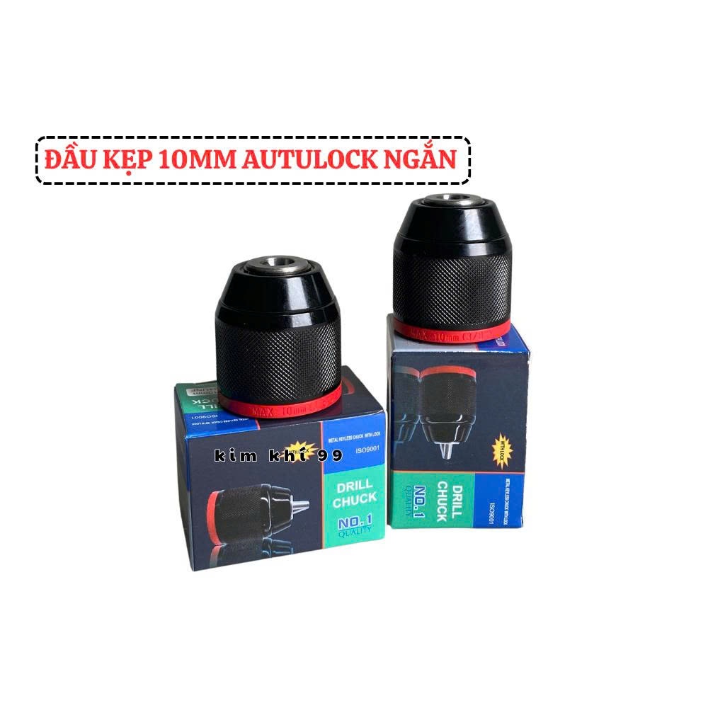 Đầu kẹp mũi khoan viền đỏ VỎ KIM LOẠI AUTOLOCK đầu măng ranh 10mm và 13mm chuyên dùng thay thế cho m