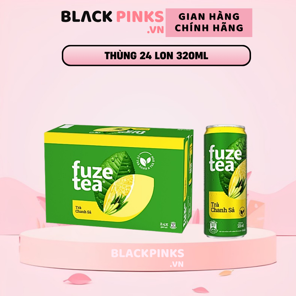 Thùng 24 lon trà chanh sả Fuze Tea 320ml