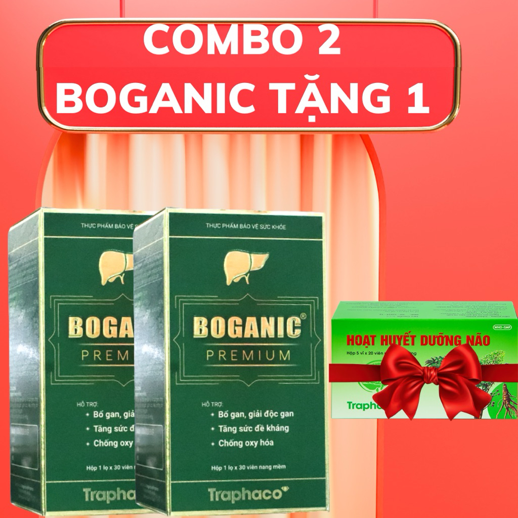 COMBO 2 ( BOGANIC PREMIUM)TẶNG 1  Hoạt huyết dưỡng não traphaco