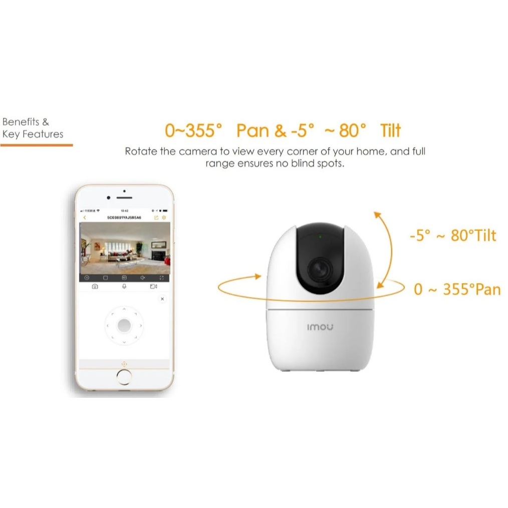 Camera Imou Ranger 2 A32 3Mpx - Camera Wifi Trong Nhà Xoay 360 Đàm Thoại 2 chiều - Tặng đế