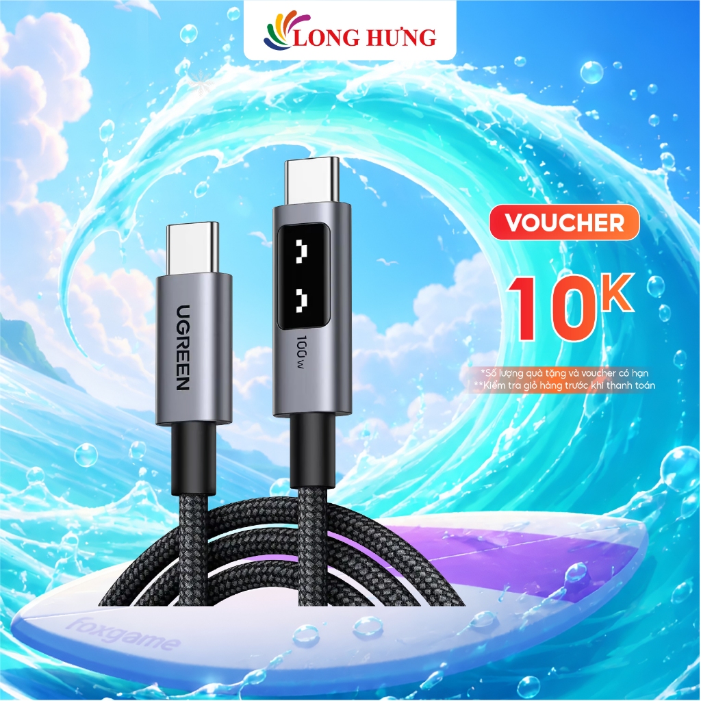 Cáp USB Type-C to Type-C Ugreen Uno PD Fast Charging L509 0.5m/1m/2m/3m - Hàng chính hãng