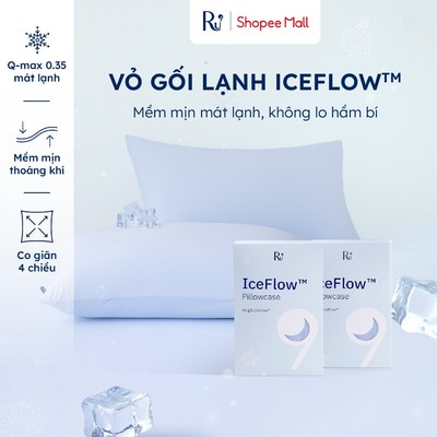 [MỚI RA MẮT] Vỏ Gối Lạnh IceFlow™ Ru9 | Công Nghệ Làm Mát Tức Thì | Mềm Mịn - Thoáng Khí | Bộ 2 Vỏ Gối | 4 Màu Sắc