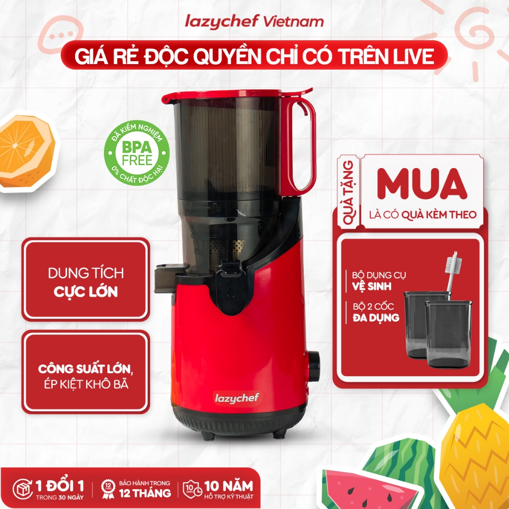 MÁY ÉP CHẬM NGUYÊN QUẢ 3S LAZYCHEF - MÁY ÉP TRÁI CÂY NGUYÊN QUẢ