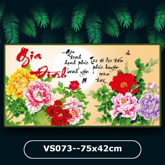 Tranh đính đá Gia đình (chưa đính)