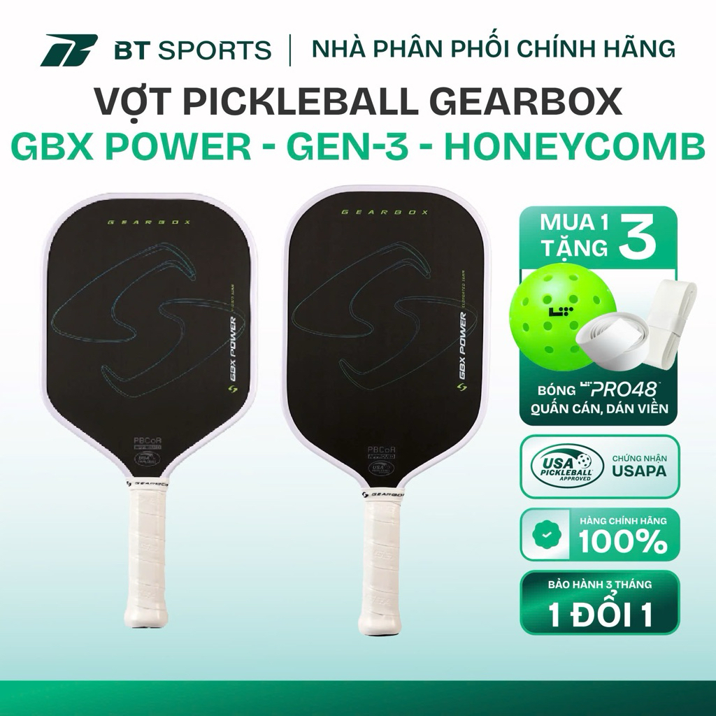 vợt Pickleball GEARBOX GBX POWER GEN-3 Chính hãng