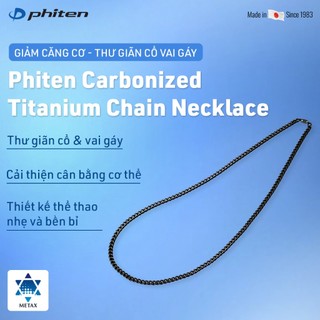 Vòng Cổ Phiten Carbonized Titanium Chain Necklace Hỗ Trợ Cân Bằng Cơ Thể Chăm Sóc Sức Khỏe Phong Cách Thời Trang