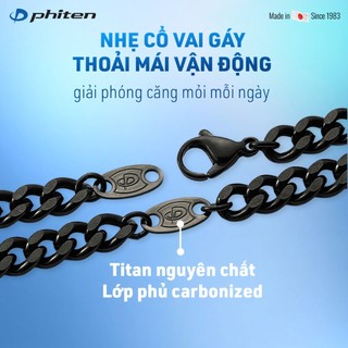 Vòng Cổ Phiten Carbonized Titanium Chain Necklace Hỗ Trợ Cân Bằng Cơ Thể Chăm Sóc Sức Khỏe Phong Cách Thời Trang