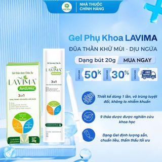 [CHÍNH HÃNG] Bút Gel Phụ Khoa Lavima Thảo Dược Châu Âu Giảm Viêm Nấm Ngứa 3g/Ống
