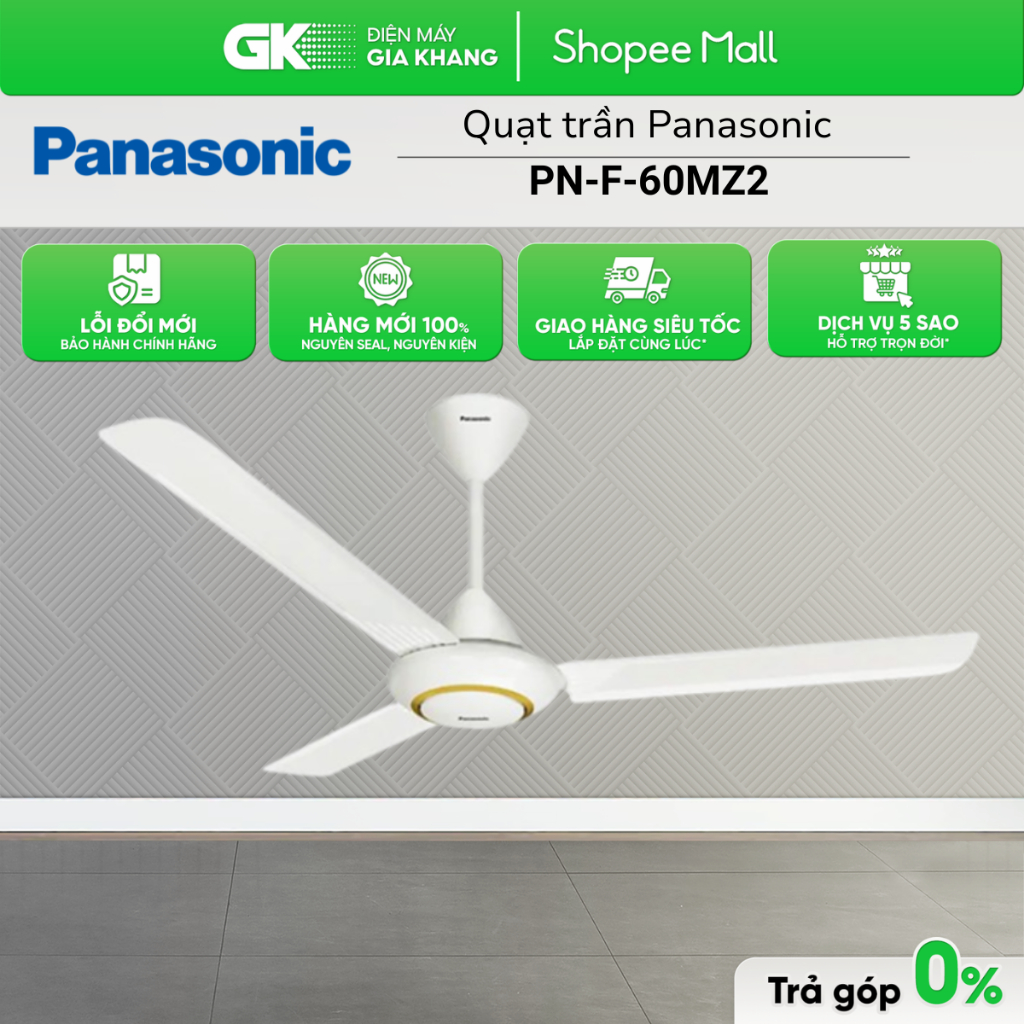 PN-F-60MZ2(W) - Quạt Trần Panasonic 3 Cánh PN-F-60MZ2 66W [Toàn Quốc]