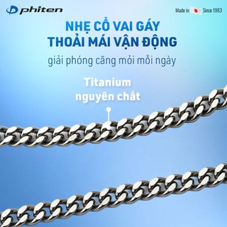 Vòng Cổ Phiten Titanium Chain Necklace TC664053 Hỗ Trợ Cân Bằng Cơ Thể Chăm Sóc Sức Khỏe Phong Cách Thời Trang