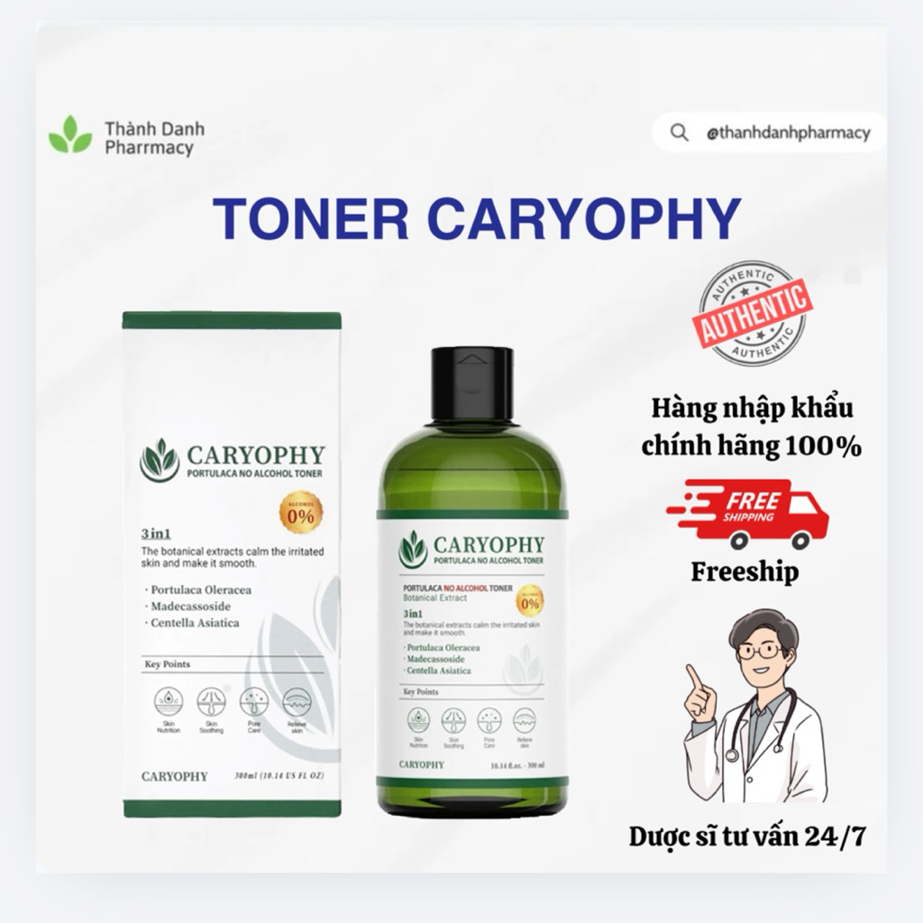 Nước cân bằng Caryophy 300ml (Caryophy Portulaca Toner 300ml)