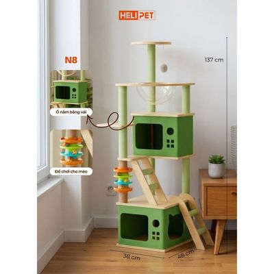 Cattree Cho Mèo Cào Móng, Nhà Cào Móng Cho Mèo HELIPET Nhiều Tầng