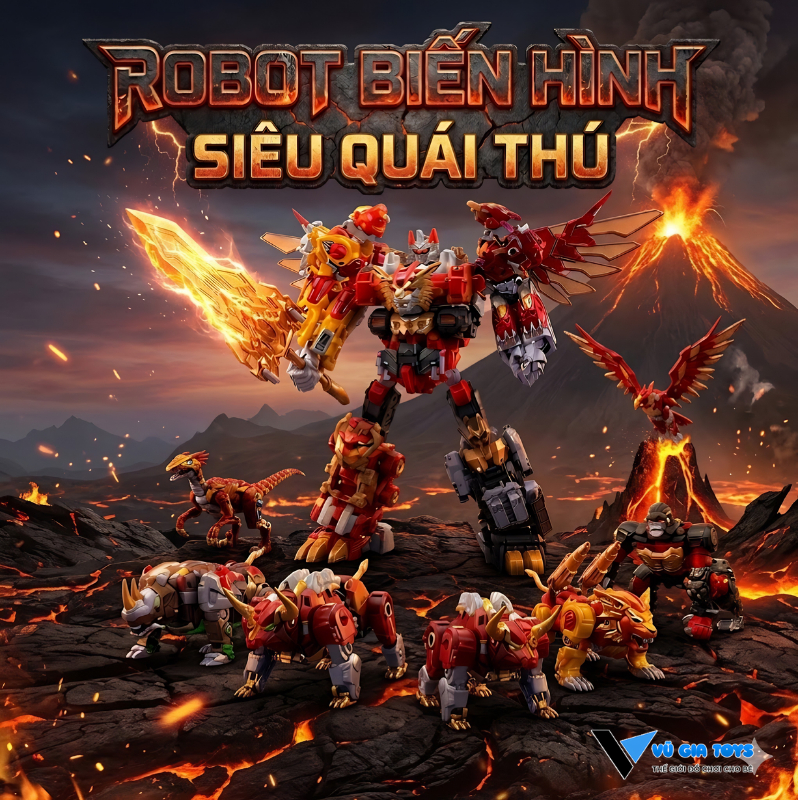 Đồ Chơi Lắp Ráp Robot Gundam Mecha Biến Hình Siêu Chiến Binh, Quái Thú 2in1 - Đồ Chơi Robot Biến Hình Sáng Tạo Cho Bé
