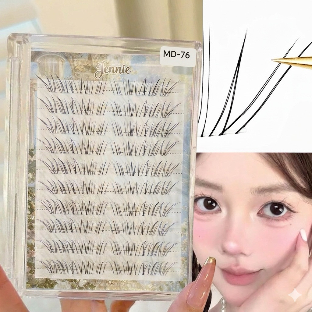 [MI JENNIE] MD76 - Mi cụm rời tia dài, tạo hiệu ứng long lanh to tròn