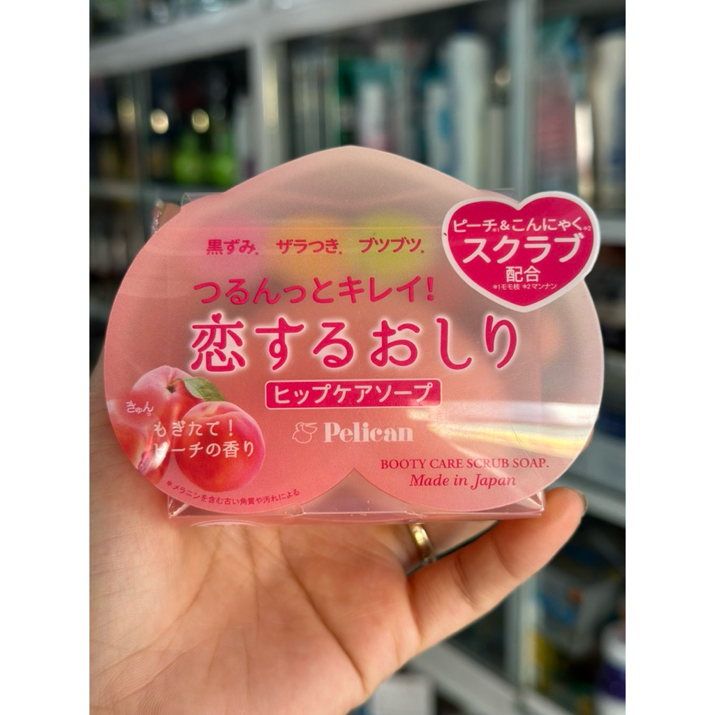 Xà Phòng Tắm Giảm Thâm Mông Pelican Hip Care Scrub Soap 80g  hàng chuẩn loại 1 của Nhật