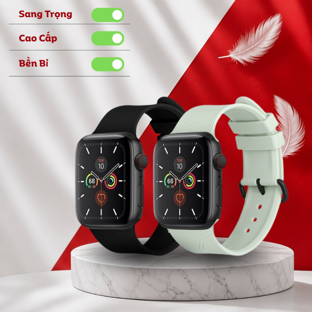 Dây Đeo Apple Watch Native Union Curve Strap (42/44/45mm) - Sang Trọng, Bền Bỉ, Silicone Cao Cấp