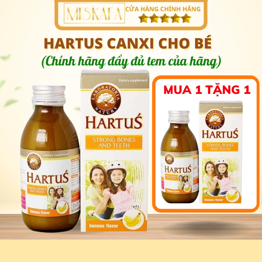 HARTUS Strong Bones and Teeth, canxi cho bé, Canxi Hartus bổ sung canxi, D3 và K2 hấp thu tốt