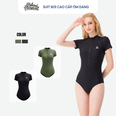 Đồ bơi một mảnh nữ ôm dáng tập luyện - Bikini Passport - BSV184_BL