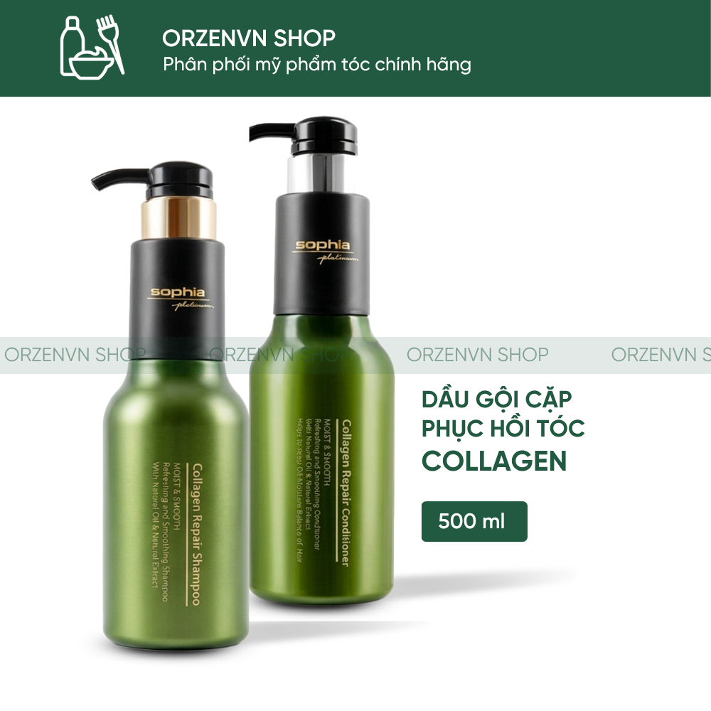 Dầu gội xả Collagen phục hồi tóc Sophia Platium Hàn Quốc 500ml