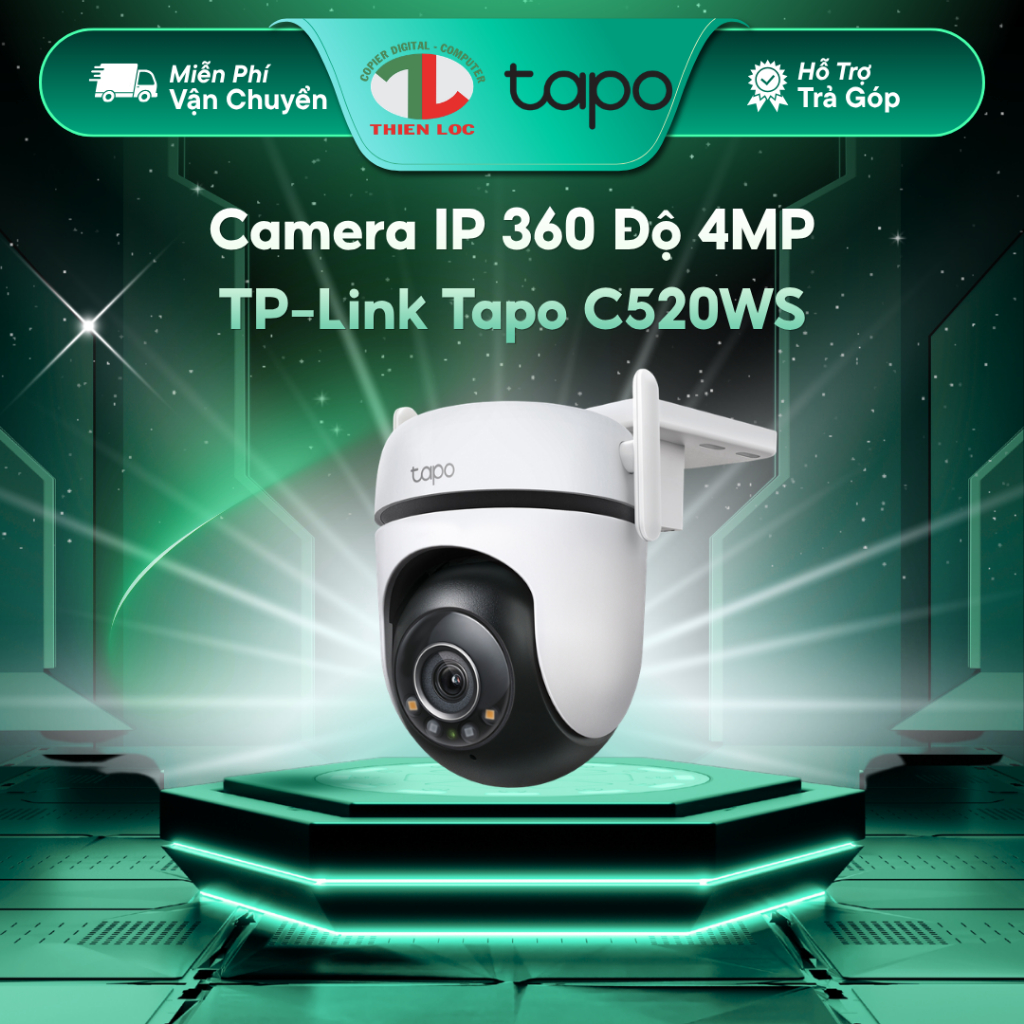 [ Full VAT ] Camera IP Ngoài trời 360 Độ 4MP TP-Link Tapo C520WS Chính Hãng