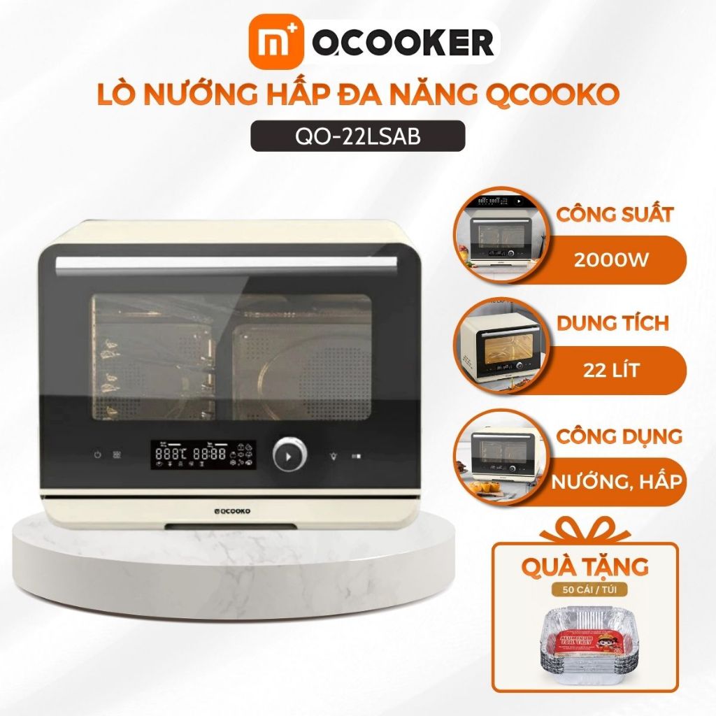 Lò Nướng Hấp Đối Lưu Đa Năng Nồi Chiên Hơi Nước Dung Tích 20L Chuyên Các Món Chiên Nướng, Làm Bánh