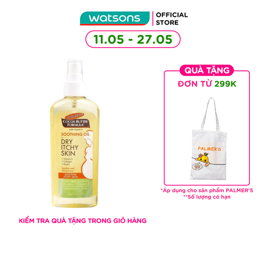 Dầu Palmer's Giảm Nhanh Khô Ngứa Da Khi Mang Thai 150ml