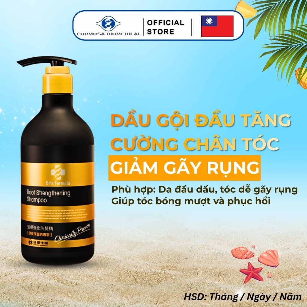 Dầu Gội Tăng Cường Chân Tóc Giảm Gãy Rụng Dr's Formula Root Strengthening Refreshing Shampoo