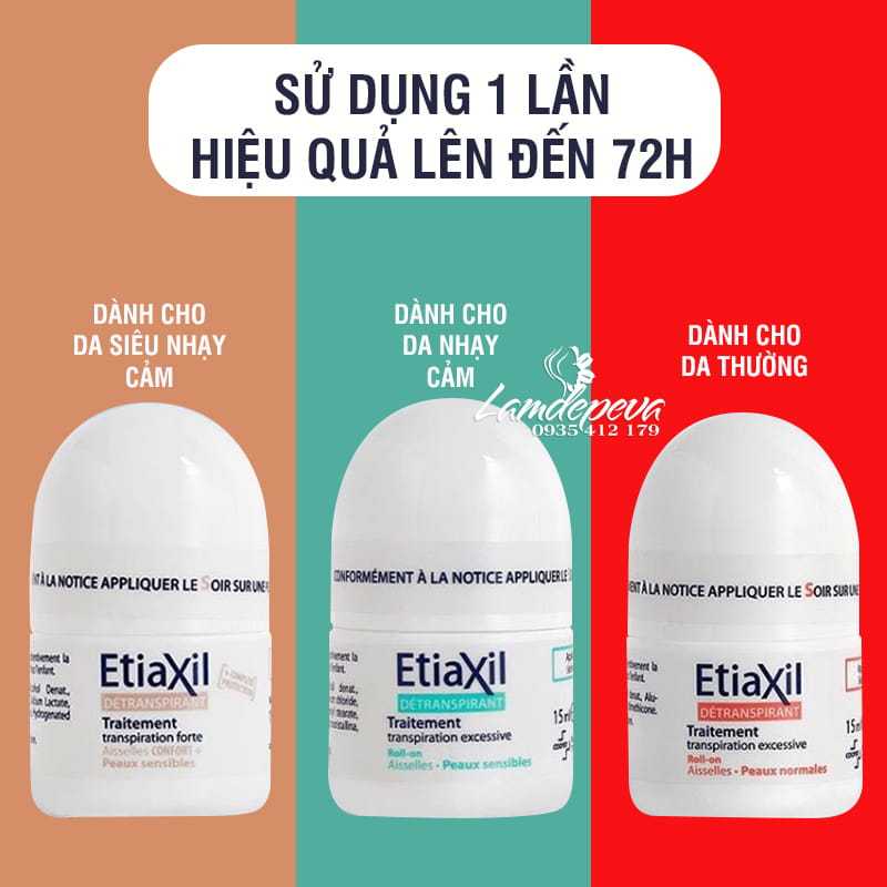 Lăn khử mùi hôi nách Etiaxil Traitement 15ml Pháp