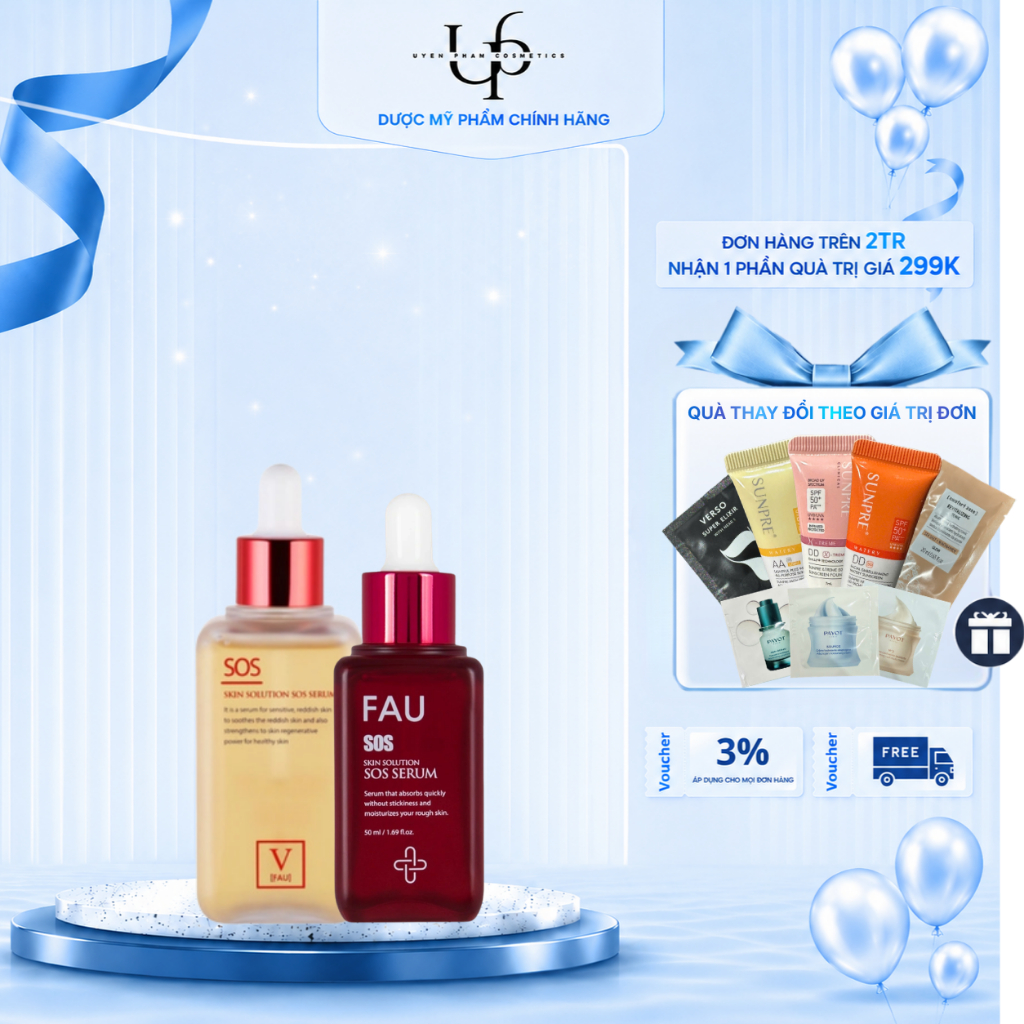 FAU SOS AMPOULE 10ml×3本 FAU SOS Ampoule – Tinh Chất Cô Đặc Hỗ