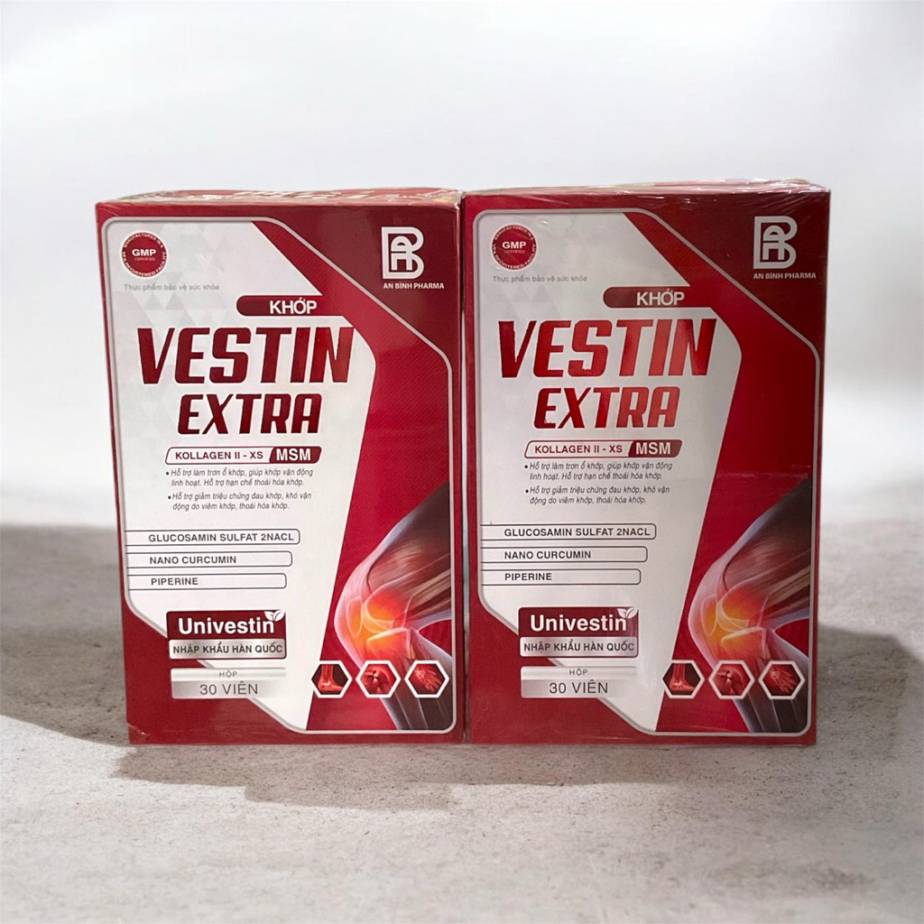 TPBVSK Khớp Vestin Extra Glucosamin Sulfat 2NACL, Nano Curcumin, Piperine