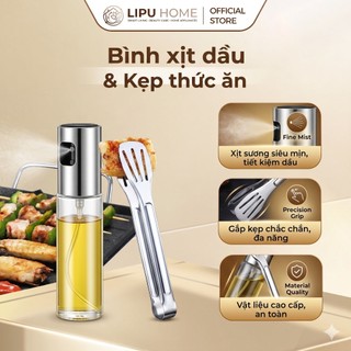 Bình xịt dầu thuỷ tinh- tia tơi và Kẹp thức ăn HOT NEW 2026