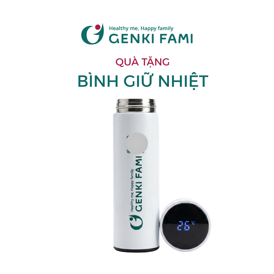 [Quà Tặng] Bình Đựng Nước Giữ Nhiệt Logo Genki Fami