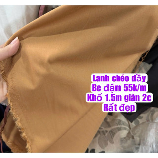 Vải Lanh cotton - Lanh xước - Mát -Mềm Mịn