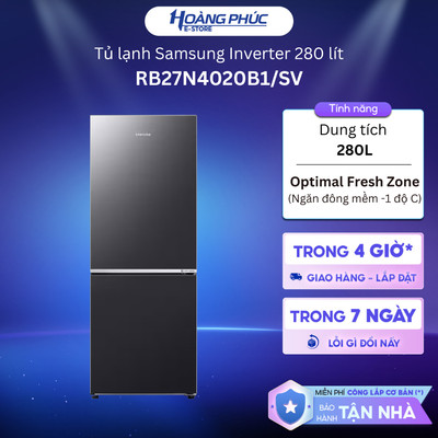 RB27N4020B1/SV - Tủ Lạnh Samsung Inverter 280 Lít RB27N4020B1/SV{Toàn Quốc}