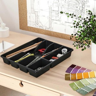 Khay nhựa màu 5 ngăn chia thìa dĩa muỗng nĩa đũa dao ăn KT 26x31x4.5cm của I_K_E_A