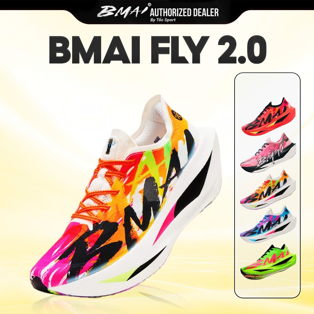 BMAI Giày Chạy Bộ full Carbon FLY 2 - Hàng Chính Hãng - Giày Full carbon, Nhẹ, Thoáng, Dẻo Dai