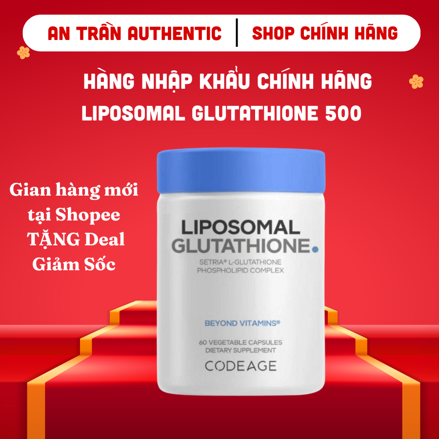 Viên GLU 500mg Liposomal Glutathione Codeage 500mg hộp 60 viên - An Trần Shop gian hàng tại Shopee