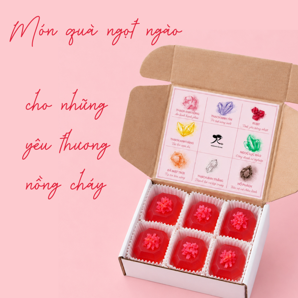 Hộp quà Crystal Ruby Vị Dâu Nồng Cháy - Ruby Strawberry Passion Flavor