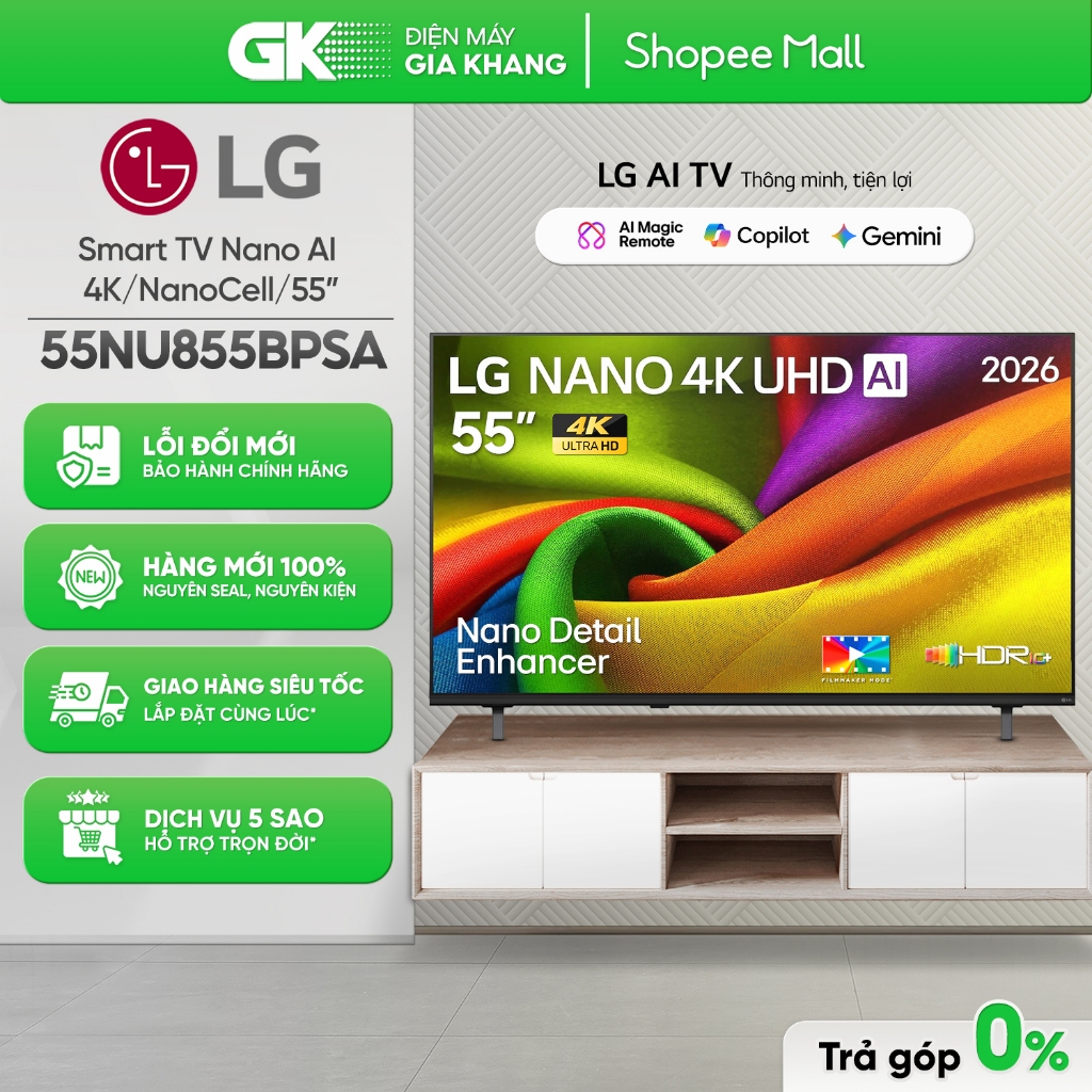 55NU855BPSA | 55NANO81TSA - Smart Tivi NanoCell LG 4K 55 Inch [Freeship HCM]