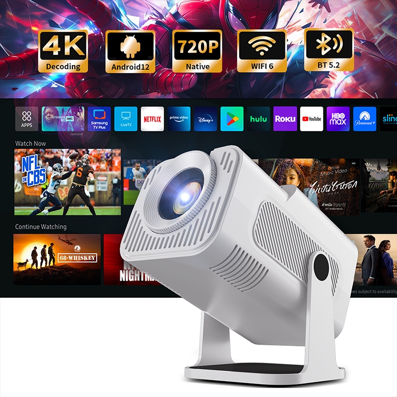 Máy chiếu gia đình HY320 Full HD  projector 4K WiFi6 Bluetooth5.0 Android11.0 xem phim Netflix YouTu