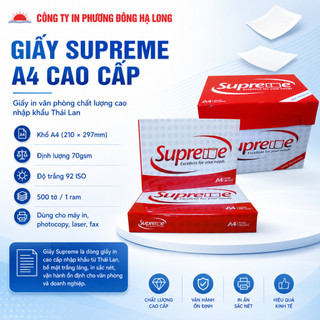 Giấy SUPREME A4 - Giấy In Văn Phòng - Giấy Photo