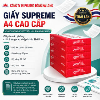 Giấy SUPREME A4 - Giấy In Văn Phòng - Giấy Photo